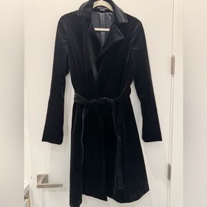 Velour Black Coat